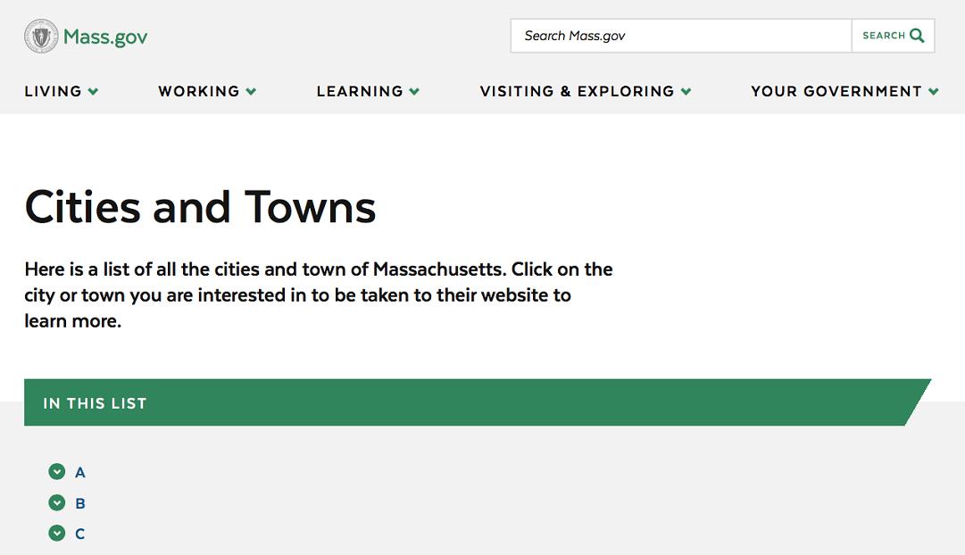Massachusetts Cities and Towns